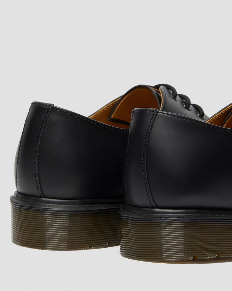 1461 Plain Welt Smooth Bőr Oxford Cipő Női Fekete | HU 429MQZ